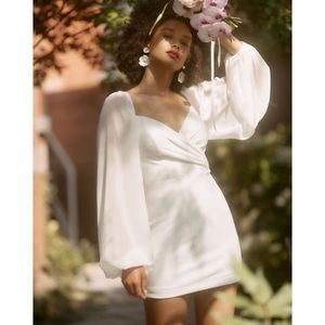 BHLDN Caton mini dress in white